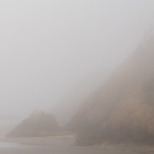 Ecola State Park, Indian beach, beach, fog, forest, moody, ocean, pnw